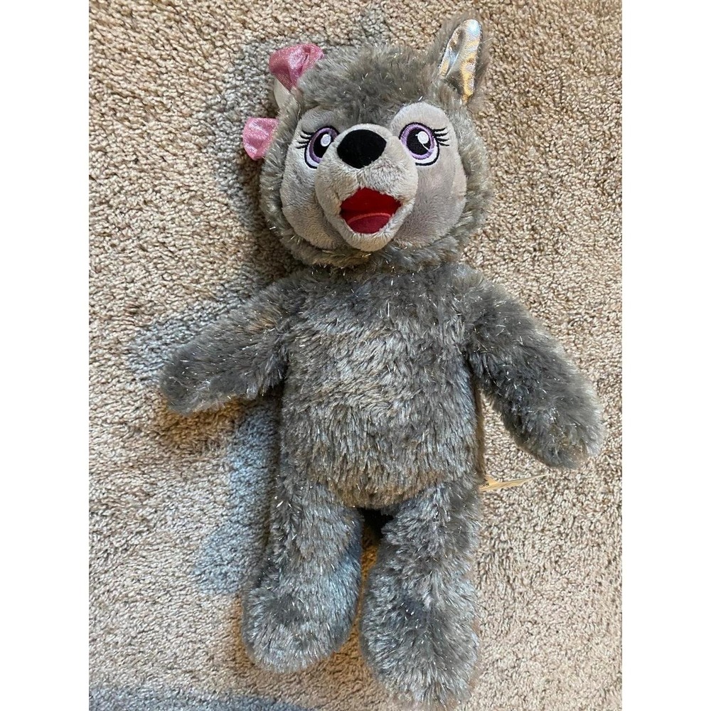 Build-A-Bear Violet The Wolf Plush Grey SIlver 25th Birthday BAB SKU3